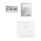 Alaterre Furniture Williamsburg 3pc Wooden Bthrm Vanity Set - 36-in. L Vanity, 30-in. L Mirror, 25-in. Wall Shelf, Wht AVAN3600WHBB - alternate 1
